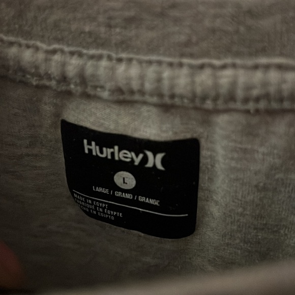 Hurley Boxed Reflective Logo Gray Short Sleeve T-Shirt, No Flaws - Picture 3 of 4